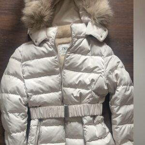 Zara Beige Fur-Lined Jacket